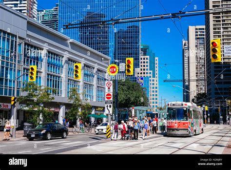 Toronto Downtown Street Summer Outdoor Stock Photo Alamy