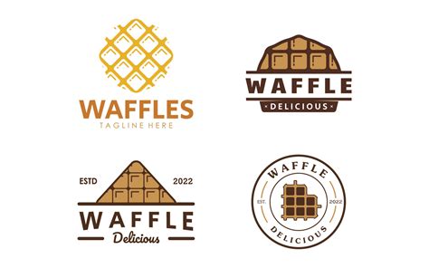 Delicious Belgian Waffle Logo Vector Gráfico Por Hati Royani · Creative