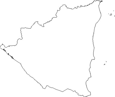 Blank Outline Map Of Nicaragua