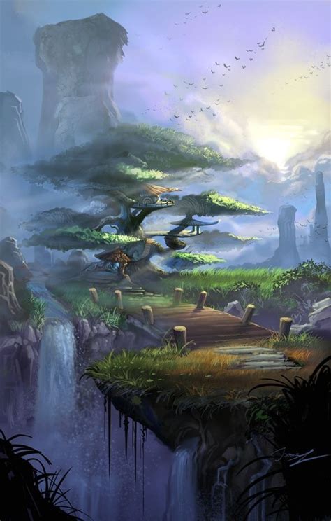 Pin By Mythical Worlds On Magical Places Fantasy Landscape Fantasy