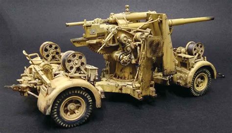 German 88mm Flak 18 Anti Tank Artillery Gun Auto Miniature