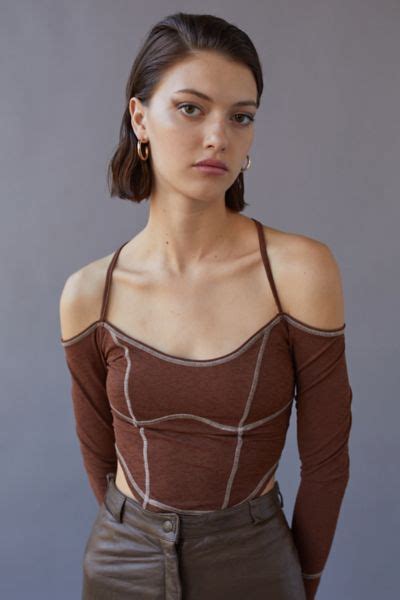 Uo Mia Cold Shoulder Top Urban Outfitters