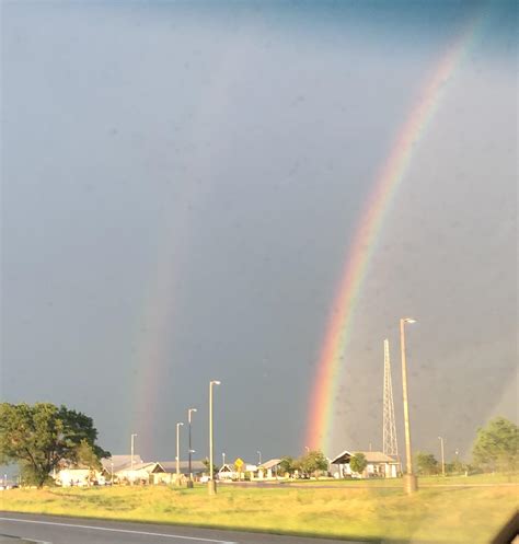 A Gorgeous Double Rainbow Across The Texas Sky Rtexas