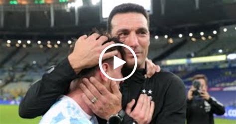 Fifa World Cup Messi And Coach Cry After Reaching The Final Video