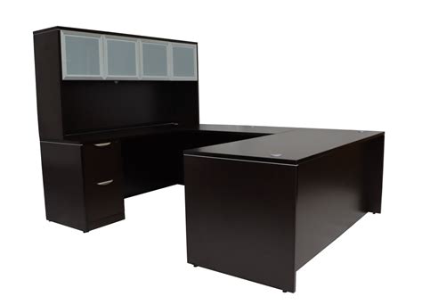 U Shaped Desk With Hutch And Drawers Pl Laminate