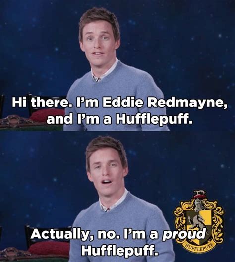eddie redmayne made a psa to stop people making fun of hufflepuffs harry potter harry potter