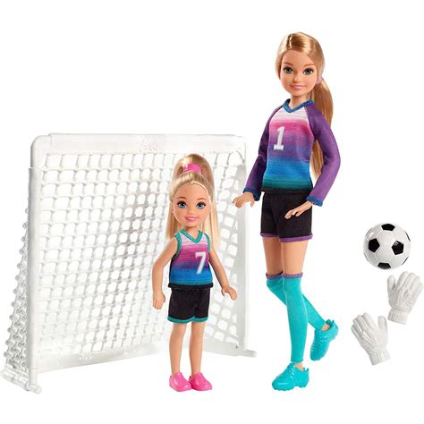 Barbie Team Stacie Doll And Chelsea Doll Soccer Playset