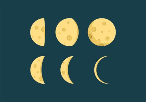 Moon Phase Vectors 212370 Vector Art At Vecteezy