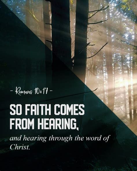 The Living — Romans 1017 Esv So Faith Comes From Hearing