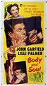 "BODY AND SOUL " MOVIE POSTER - "BODY AND SOUL " MOVIE POSTER