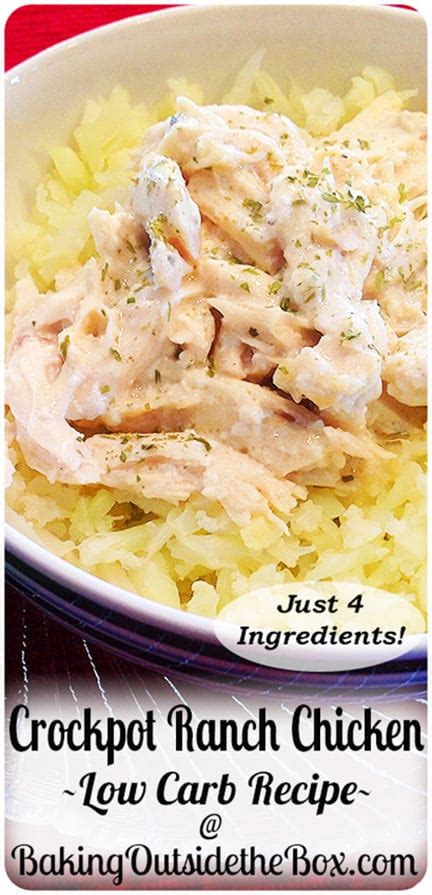 Need something easy for dinner tonight? Crock Pot Ranch Chicken ~ Baking Outside the Box