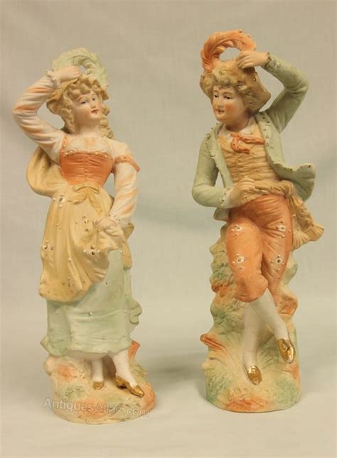 Antiques Atlas Antique Pair Bisque Figurines Of Lady And Gentleman