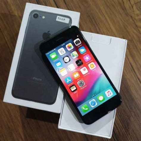Hp Iphone 7 Bekas Warna Black 32gb Mulus Lengkap Like New Murah Di