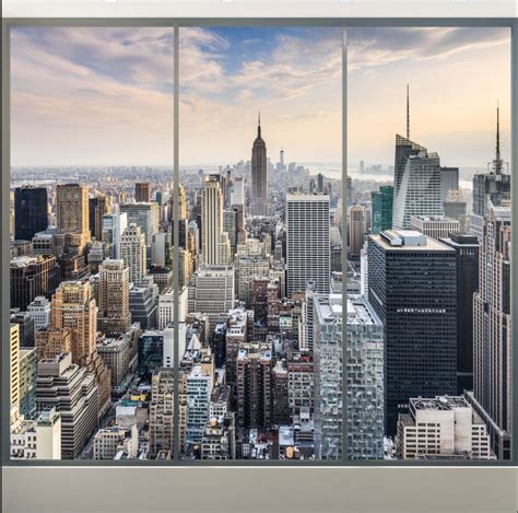 New York City Skyline Office Backdrop For Video Calls Etsy