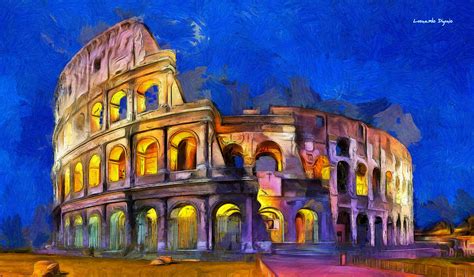 Colosseum Painting By Leonardo Digenio Fine Art America