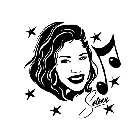 Template Selena Quintanilla Coloring Pages Svg Layered Images And