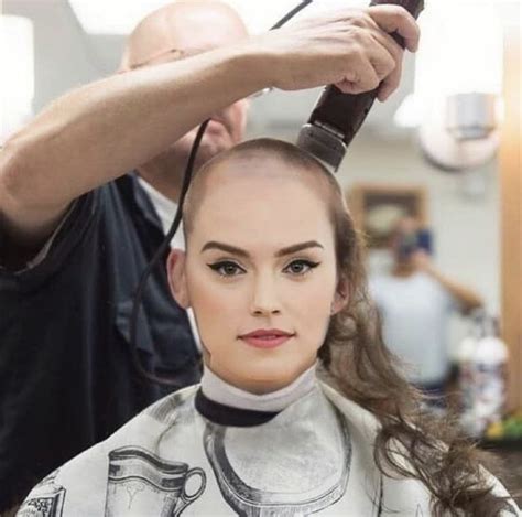Pin By David Connelly On Hair Clippers In Action 3 Woman Shaving Shave Her Head Forced Haircut