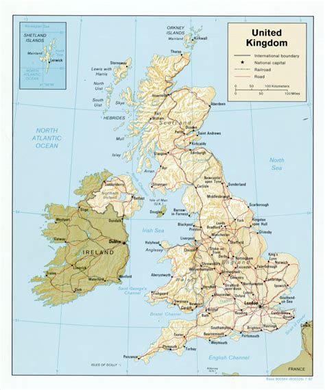 Detailed Political Map Of United Kingdom Ezilon Map