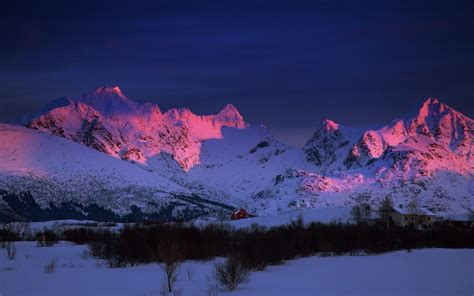 Sunrise Paints Snowy Mountains Purple Pretty Wallpaper Iphone Pretty