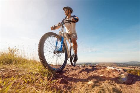 Mountain Biker In Action Stock Image Image Of Bicycling 53748207