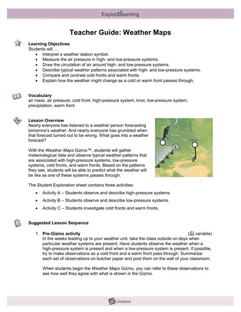 Worksheets are appendix a human karyotyping work, gizmo magnetism answers, human karyotyping lab, answer for student exploration flower pollination, richmond public schools department of curriculum and, genetics practice problems. Teacher Sheet Weather Gizmo
