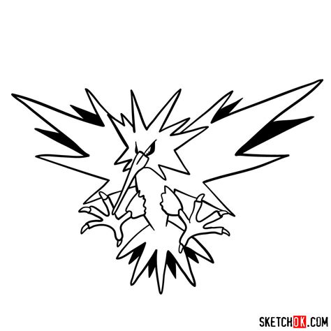 You can also access all of the free pokemon coloring pages for boys here at 3 boys and a dog!; How to draw Zapdos | Pokemon - Step by step drawing tutorials