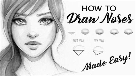 How To Draw A Nose Step By Step Tutorial Hildurko Nose Drawing