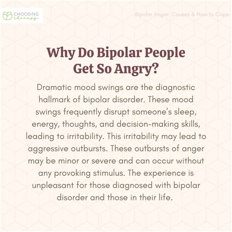 Bipolar Anger Symptoms Causes And How To Cope
