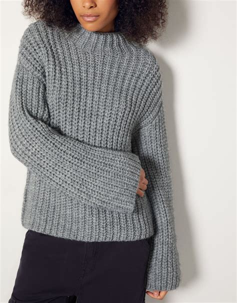 Mock Turtleneck Sweater Woman Bershka