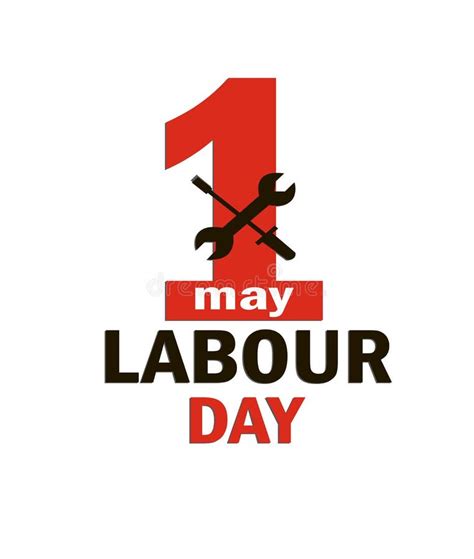 1 May Labour Day Logo Concept With Wrenches Stock Vector