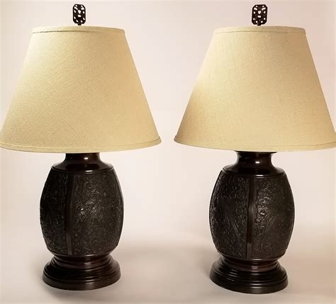 Lighting Sold Vintage Bronze Table Lamps A Pair 10343 Rubbish