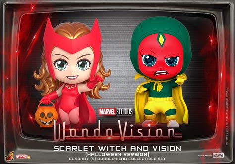 WandaVision Take on Halloween with New Hot Toys Set 1950'li yıllarda geçecek olan wandavision, beyaz perdede elizabeth olsen ve paul bettany'nin hayat verdiği marvel karakterleri scarlet witch ve.
