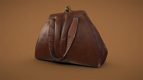 Worn Leather Handbag Download Free 3d Model By Lassi Kaukonen