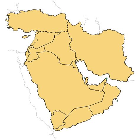Blank Map Of Middle East