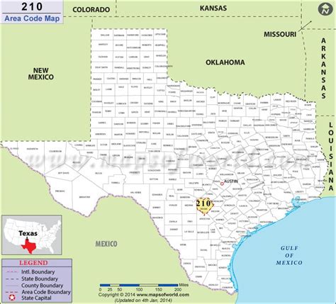 210 Area Code Map Where Is 210 Area Code In Texas