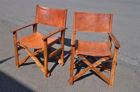 Choose your perfect vintage folding chair from the huge selection of deals on quality items. Pair Of Leather & Teak Folding Safari Chairs | Safari ...
