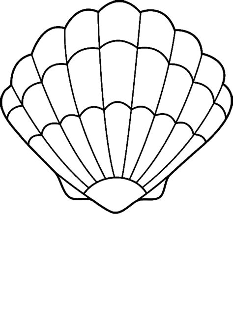 A Lovely Zigzag Scallop Seashell Drawing Coloring Page - Download & Print Online Coloring Pages