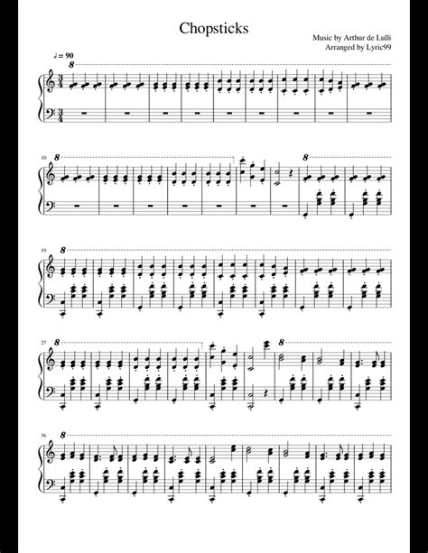 Chopsticks Sheet Music Printable