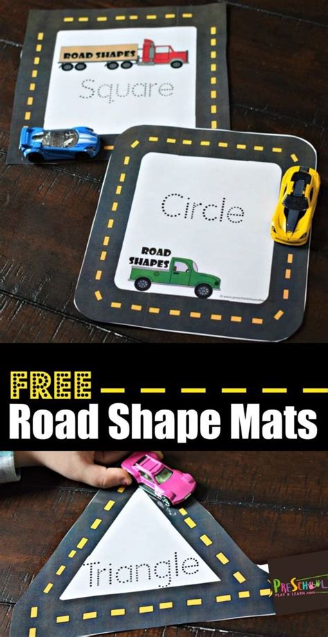 Free Road Shape Mats This Is Such A Fun Hands On Math Activity For