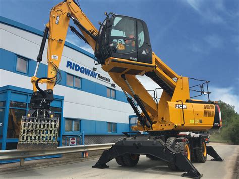 Material Handler Hire Jcb Js20mh Wheeled Excavator With High Cab