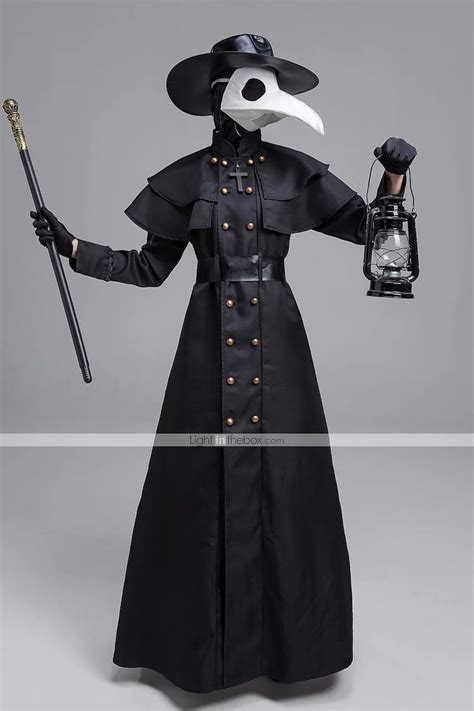 Plague Doctor Punk Gothic Steampunk Th Century Coat Trench Coat Outerwear Men S Rivet