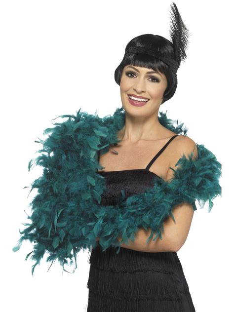 Teal Deluxe Feather Boa 45194 Fancy Dress Ball