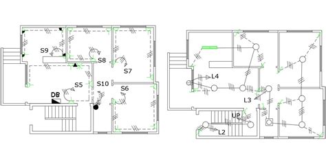 2 Bhk House Electrical Plan Autocad Drawing Cadbull