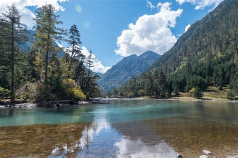 Beautiful Lakes And Mountains In Sichuan China Stock Photo Image Of
