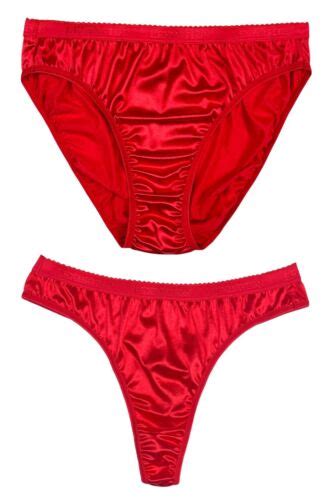 Signature Satin Panty And Thong Red 2xl Ebay
