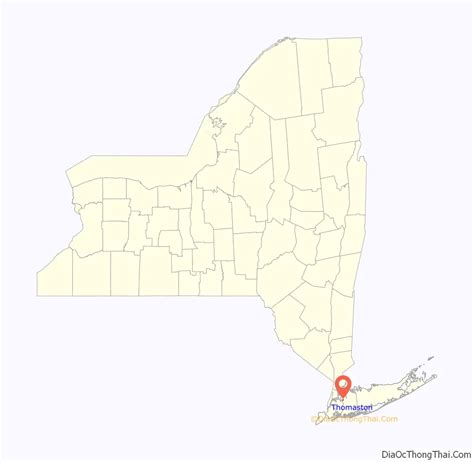 Map Of Thomaston Village New York