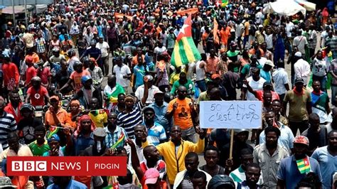 togo thousands full street to protest against president faure gnassingbé bbc news pidgin