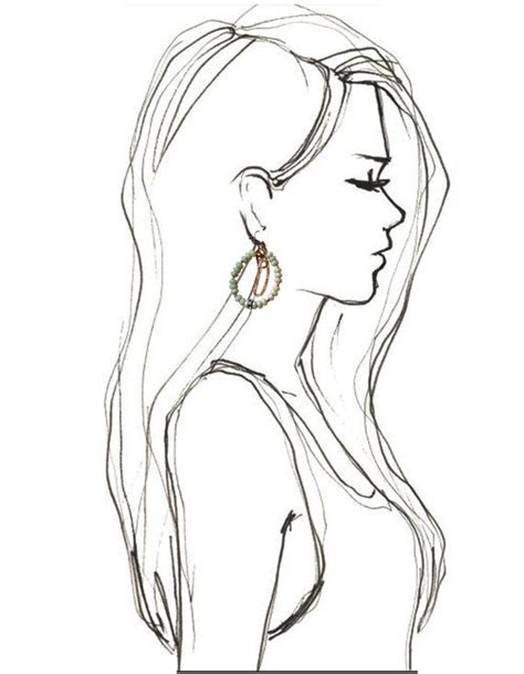 Leila Hoop Earring By Bonniecastle On Etsy 1800 Body Sketches Art Sketches Easy Pencil