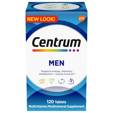 Centrum Mens Multivitamin Supplement Tablets 120 Count