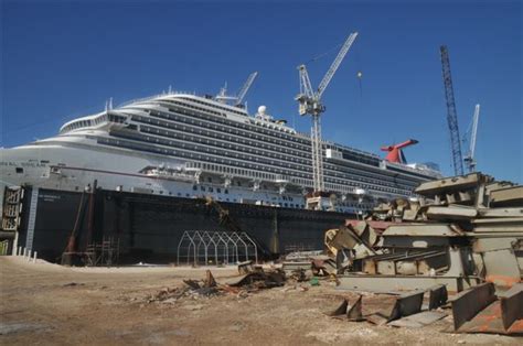 Carnival Dream Dry Dock Starting To Take Shape — Slowly